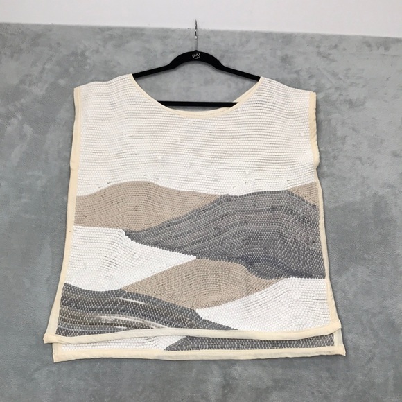 Tonle Tops - Tonle Hand Made Woven Short SLeeve Srey Crop Top Size L/ XL